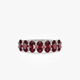 14k Oval Shaped Basket Setting Ruby Ring - GeumJewels
