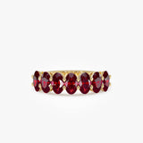 14k Oval Shaped Basket Setting Ruby Ring - GeumJewels