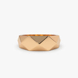 14k Pattern Bold Statement Ring - GeumJewels