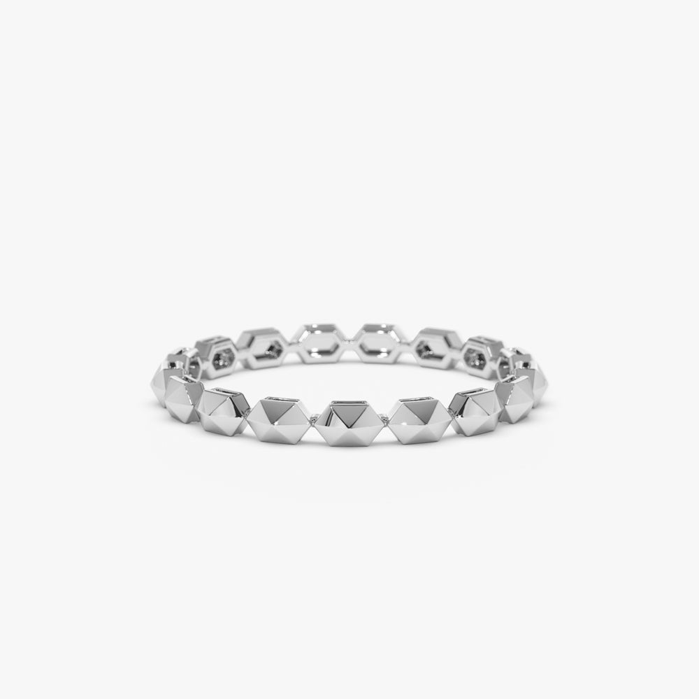 14k Petite Mini Pyramid Ring - GeumJewels
