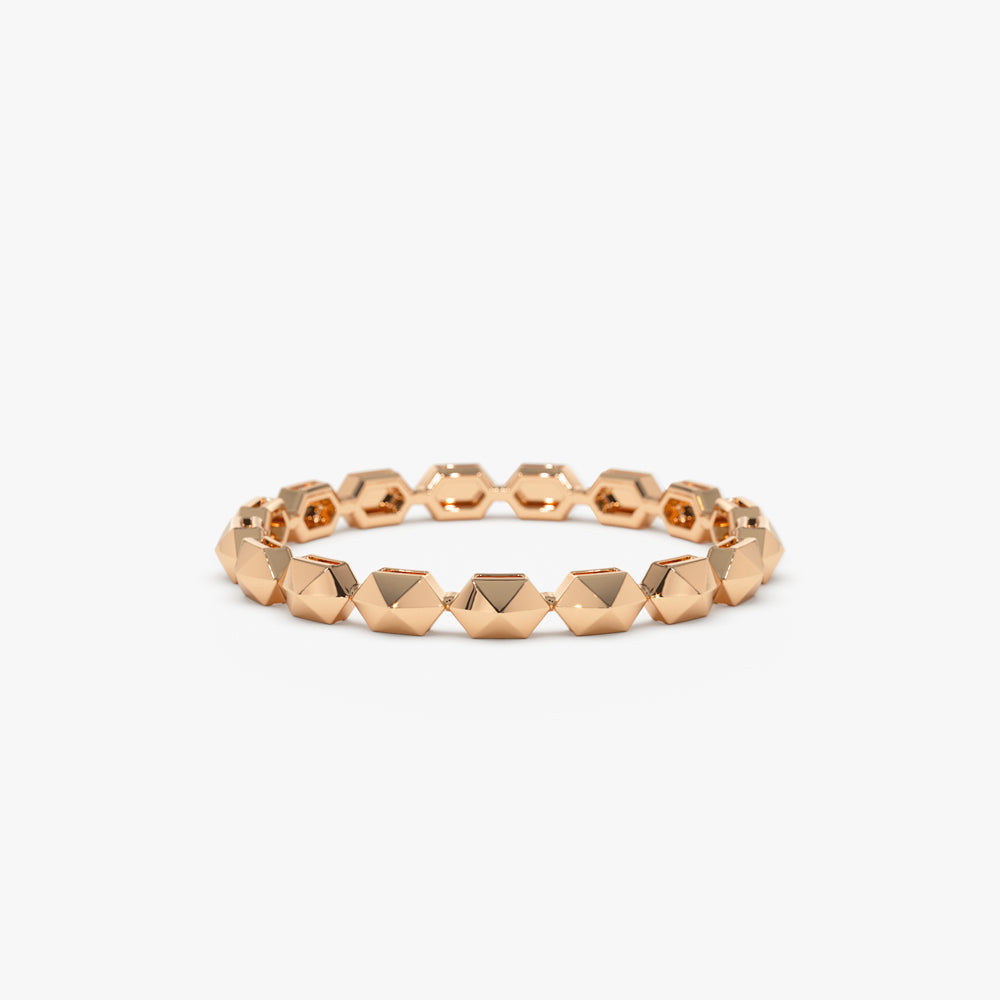 14k Petite Mini Pyramid Ring - GeumJewels