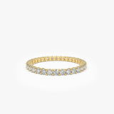 14k Prong Setting Diamond Eternity Ring - GeumJewels