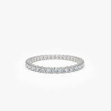 14k Prong Setting Diamond Eternity Ring - GeumJewels