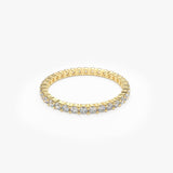 14k Prong Setting Diamond Eternity Ring - GeumJewels