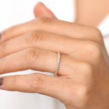14k Prong Setting Diamond Eternity Ring - GeumJewels