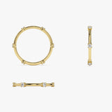 14k Prong Setting  Full Eternity Dainty Stacking Ring - GeumJewels