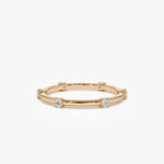 14k Prong Setting  Full Eternity Dainty Stacking Ring - GeumJewels