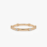 14k Prong Setting  Full Eternity Dainty Stacking Ring - GeumJewels