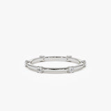 14k Prong Setting  Full Eternity Dainty Stacking Ring - GeumJewels