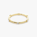 14k Prong Setting  Full Eternity Dainty Stacking Ring - GeumJewels