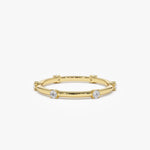 14k Prong Setting  Full Eternity Dainty Stacking Ring - GeumJewels