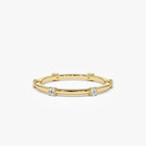 14k Prong Setting  Full Eternity Dainty Stacking Ring - GeumJewels