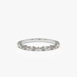 14K Pyramid and Bead Stacking Band - GeumJewels
