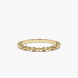 14K Pyramid and Bead Stacking Band - GeumJewels