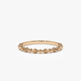 14K Pyramid and Bead Stacking Band - GeumJewels