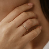 14K Pyramid Diamond Eternity Ring - GeumJewels