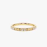 14K Pyramid Diamond Eternity Ring - GeumJewels