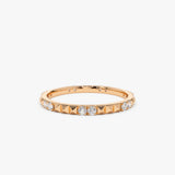 14K Pyramid Diamond Eternity Ring - GeumJewels