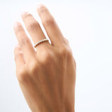 14K Round Cut 0.20 ctw Seven Stone Wedding Ring - GeumJewels
