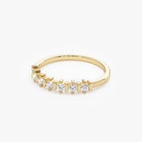 14K Round Cut 0.20 ctw Seven Stone Wedding Ring - GeumJewels