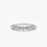 14k Round Diamond Unique Wedding Ring - GeumJewels
