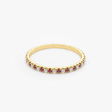 14K Ruby and Diamond Alternating Eternity Ring - GeumJewels