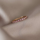 14K Ruby and Diamond Alternating Eternity Ring - GeumJewels