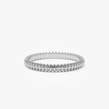 14K Stackable Ribbed Wedding band - GeumJewels