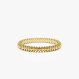 14K Stackable Ribbed Wedding band - GeumJewels