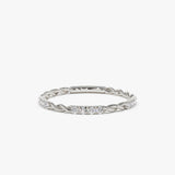 14k Twisted Rope Eternity Diamond Ring - GeumJewels
