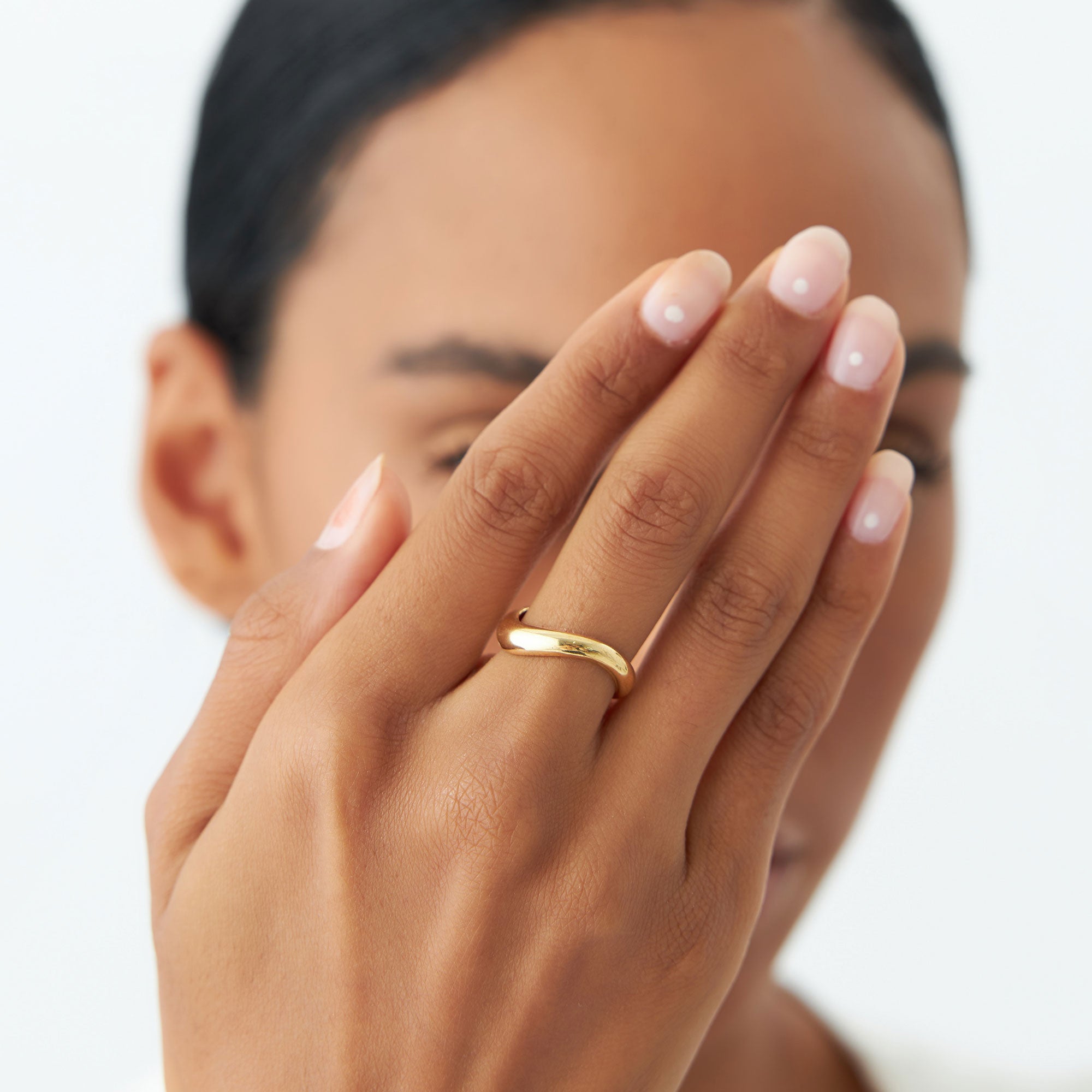 14k Unique Amorphic Shaped Figure Ring - GeumJewels