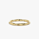 14k Wavy Promise Ring - GeumJewels