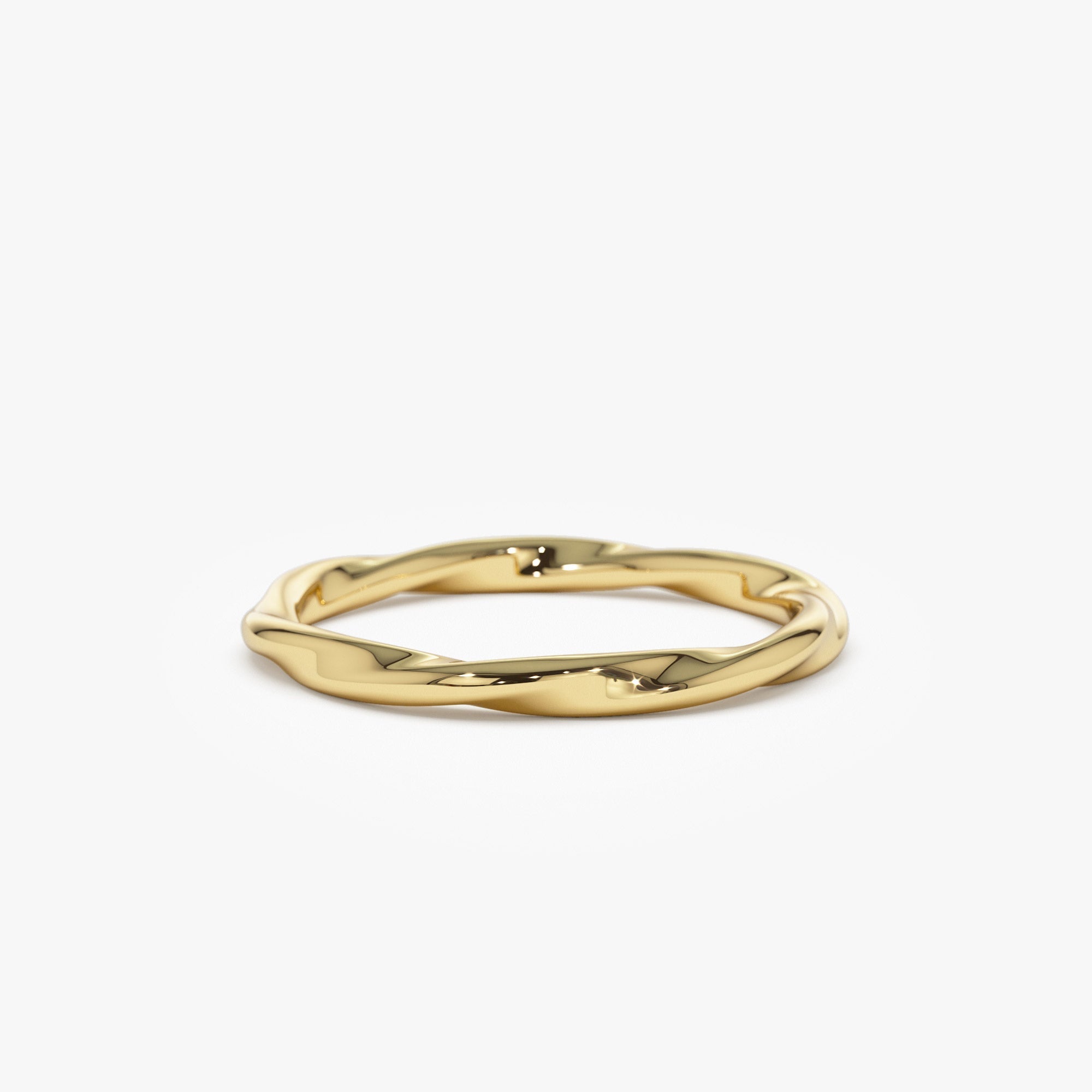 14k Wavy Promise Ring - GeumJewels