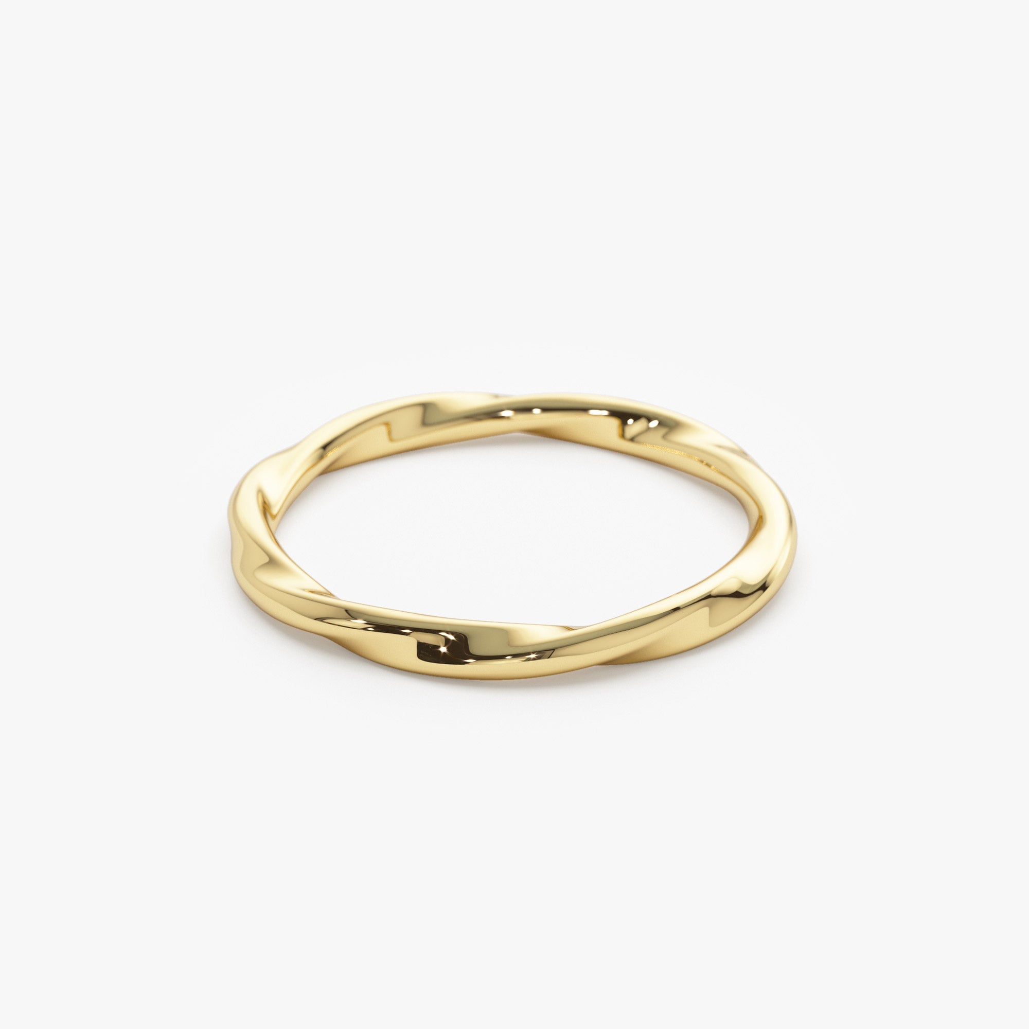 14k Wavy Promise Ring - GeumJewels