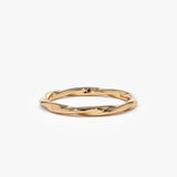 14k Wavy Promise Ring - GeumJewels