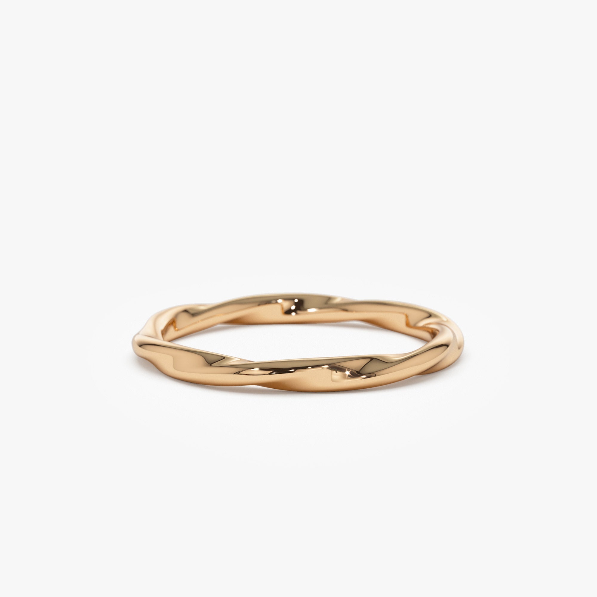 14k Wavy Promise Ring - GeumJewels