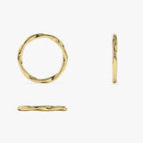 14k Wavy Promise Ring - GeumJewels