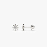 14k Gold Star Diamond Helix Piercing - GeumJewels