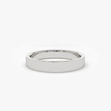 Platinum 3MM Flat Wedding Band - GeumJewels