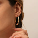 14k Twist Earrings 40MM - GeumJewels