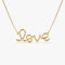 14k Solid Gold Love Necklace - GeumJewels