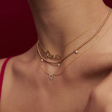 14k Solid Gold Love Necklace - GeumJewels