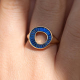 Royal Blue Sapphire Signet Ring - GeumJewels
