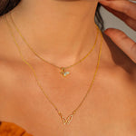 Tangling Butterfly Diamond Necklace - GeumJewels