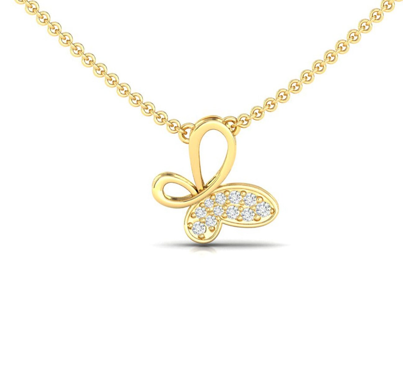 Tangling Butterfly Diamond Necklace - GeumJewels