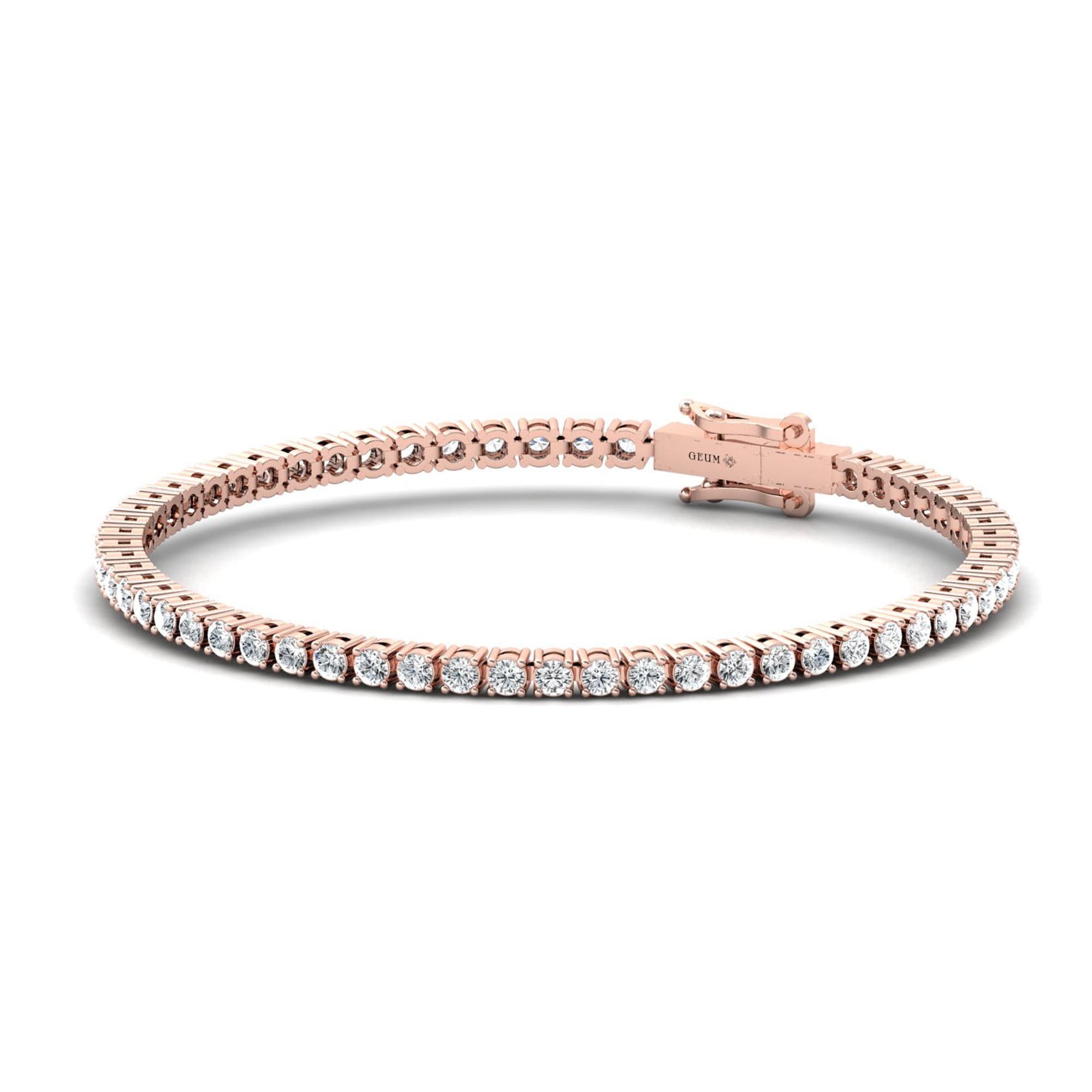 3.52 TCW Tennis Diamond Bracelet - GeumJewels