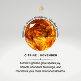 Art Deco Style Pear Shaped Citrine Diamond Drop Earrings - GeumJewels