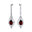 Art Deco Style Pear Shaped Garnet Diamond Drop Earrings - GeumJewels