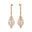 Art Deco Style Pear Shaped Lab Diamond Drop Earrings - GeumJewels