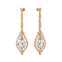 Art Deco Style Pear Shaped Lab Diamond Drop Earrings - GeumJewels